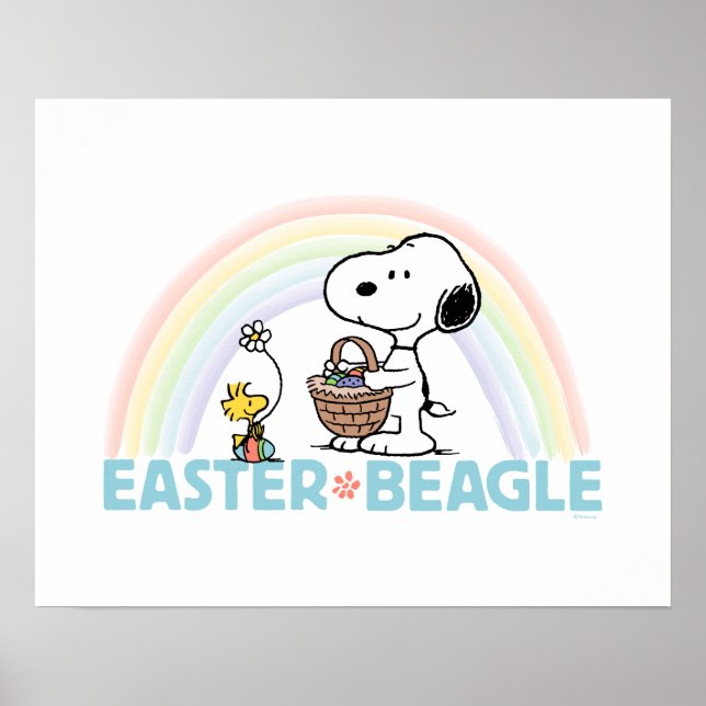 Poster Snoopy & Woodstock - Páscoa Beagle (Frente)