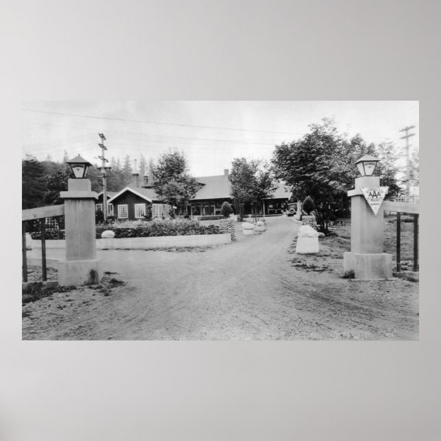 Póster Snoqualmie, WA - Snoqualmie Falls Lodge (Frente)