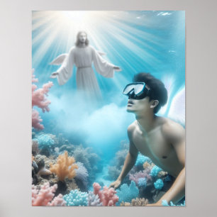 Poster Snorkeler suprise