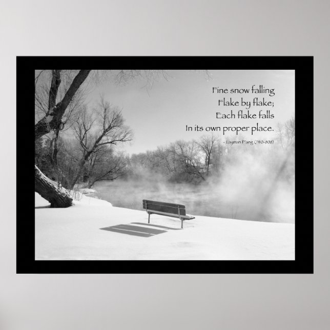 Póster Snow Bench em Silêncio (Frente)