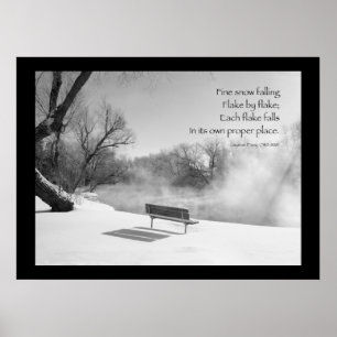 Póster Snow Bench in Silence