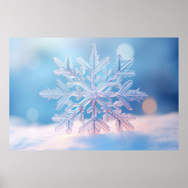 Poster Snow Flake Nature Serene Tranquil Peace (Frente)