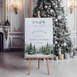 Poster Snow in Love - Sinal de Chá de panela de inverno