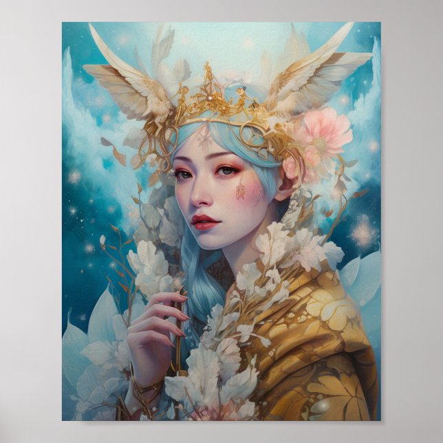 Poster Snow Queen Fantasy Art (Frente)