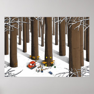 POSTER SNOW WOODS