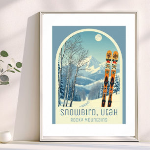 Poster Snowbird Utah resort ski montanhas rochosas