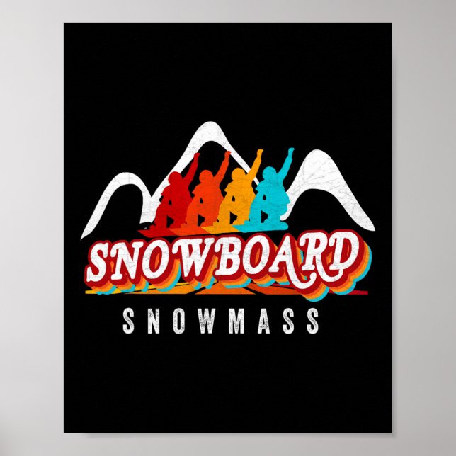 Poster Snowboard Co-Diversão Ski Colorado Mountain Sn (Frente)