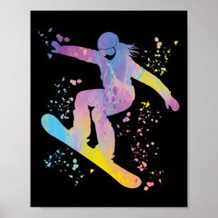Poster Snowboard Colorida Snowboard &#;