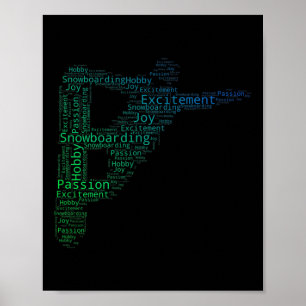 Poster Snowboard de masculinos Snowboard Snowboard de mul