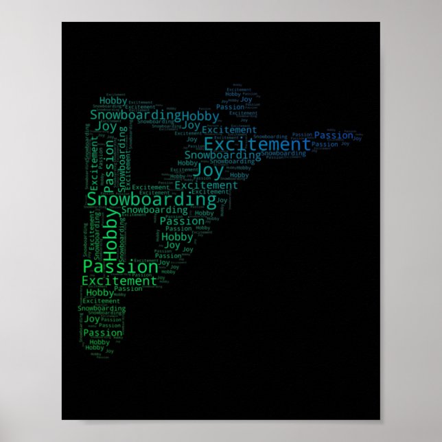 Poster Snowboard de masculinos Snowboard Snowboard de mul (Frente)