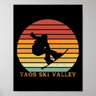Poster Snowboard do Novo México no Vale do Esqui do Taos
