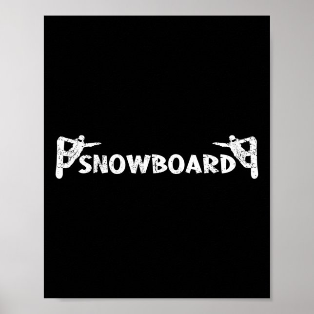 Poster Snowboard Engraçado Engraçado Olhe Snowboard Snowb (Frente)