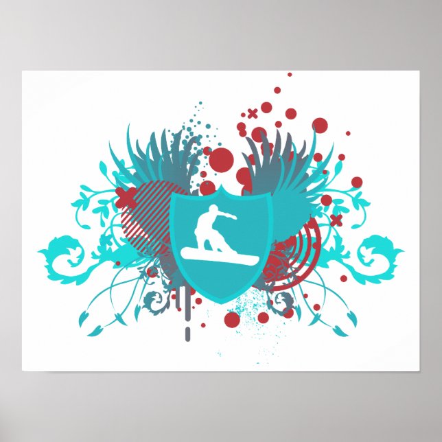 Póster snowboard hi-fi (Frente)