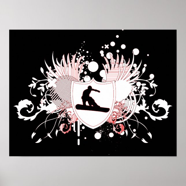 Póster snowboard hi-fi (Frente)