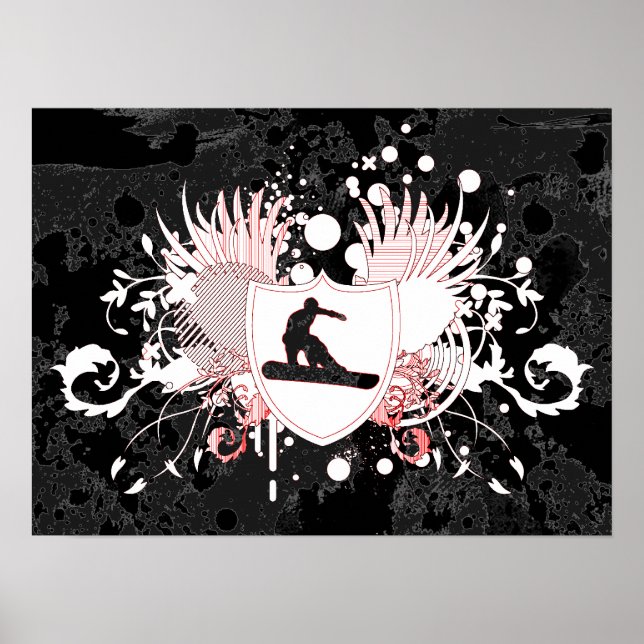 Póster snowboard hi-fi (Frente)