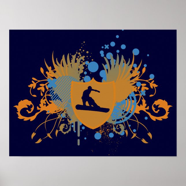Póster snowboard hi-fi (Frente)