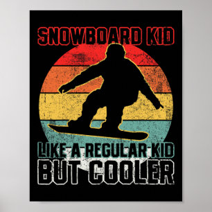 Poster Snowboard Kid Snowboarder Snowboard