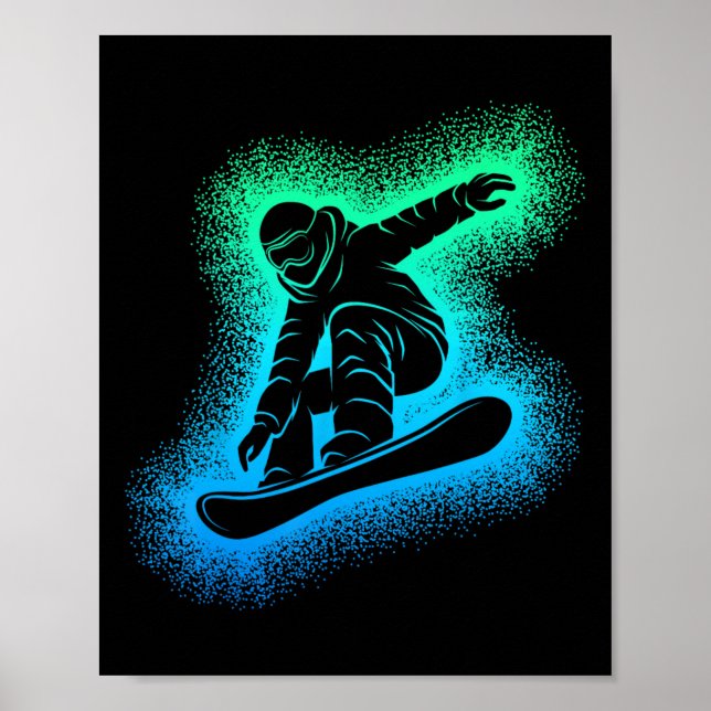 Poster Snowboard Kids Boys Men (Frente)