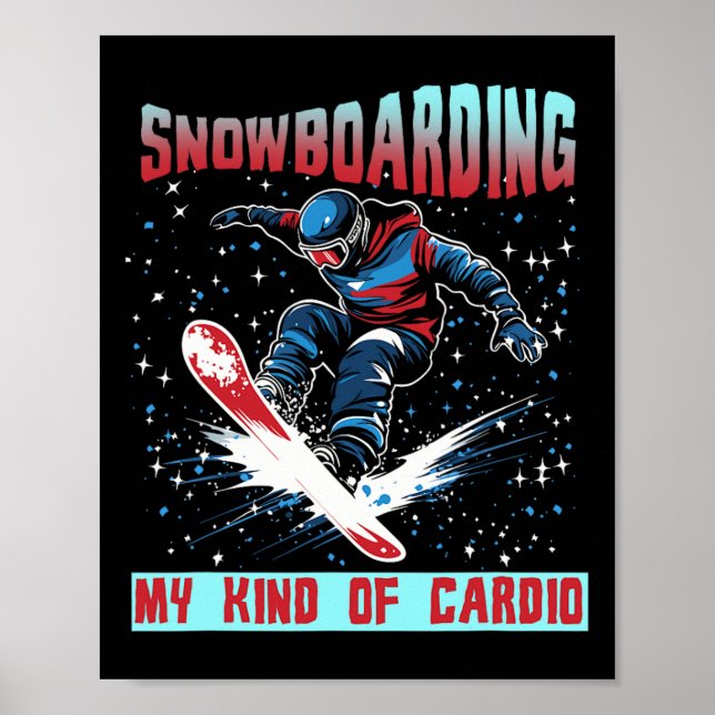 Poster Snowboard Meu Cardio (Frente)