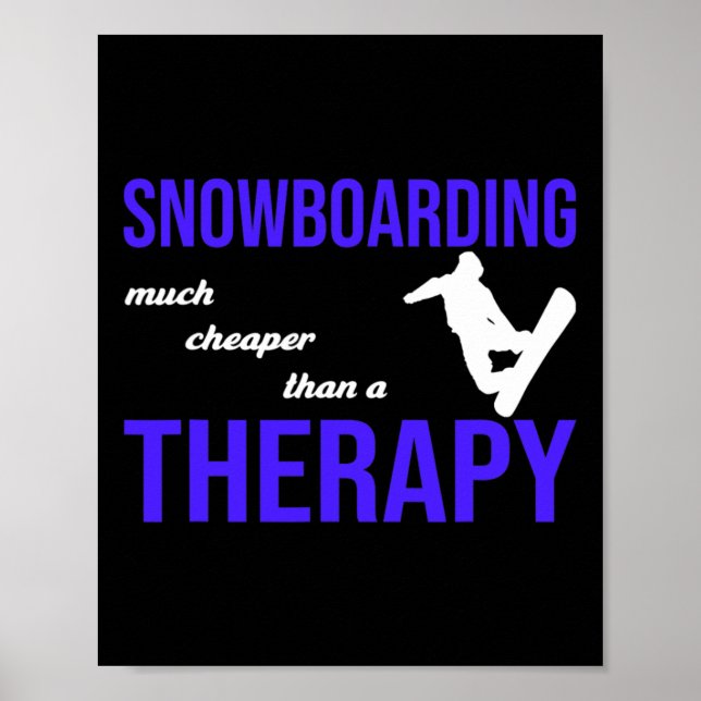 Poster Snowboard Muito Mais Barato Que Uma Terapia (Frente)