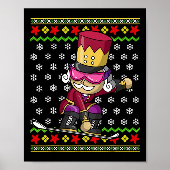 Poster Snowboard Nutcracker Snowboard Ugly Christmas S (Frente)