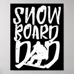 Poster Snowboard Pai Snowboarder Padre Snowboard