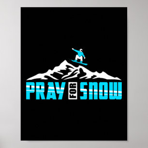 Poster Snowboard Para Rezar Neve Jesus