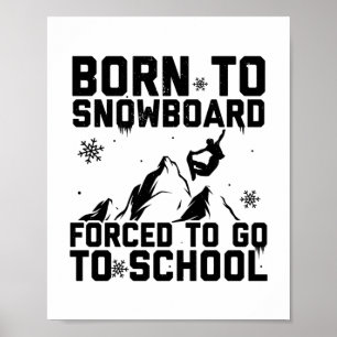 Poster Snowboard   Presentes de Esqui Snowboarder