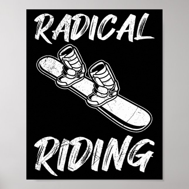 Poster Snowboard - Radical Embaraçando Crianças Engraçada (Frente)