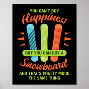 Poster Snowboard Skiing Engraçado Snowboard Snowboarder G