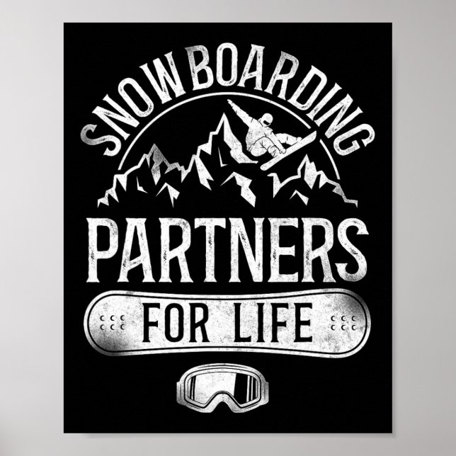 Poster Snowboard Snowboard Casamento 1 (Frente)