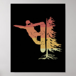 Poster Snowboard Snowboard Com Tree Off Pistola