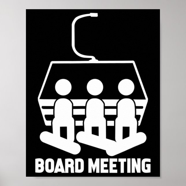 Poster Snowboard Snowboard Engraçado Snowboarder (Frente)