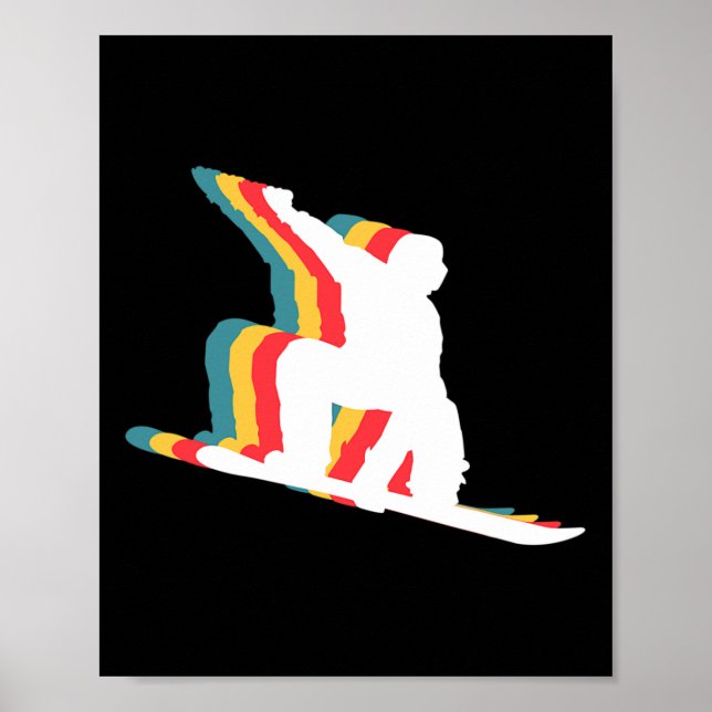 Poster Snowboard Snowboard Snowboard Retro (Frente)