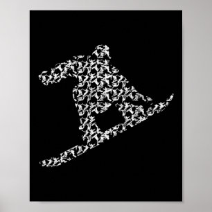 Poster Snowboard Snowboard Snowboarders Silhouette I S