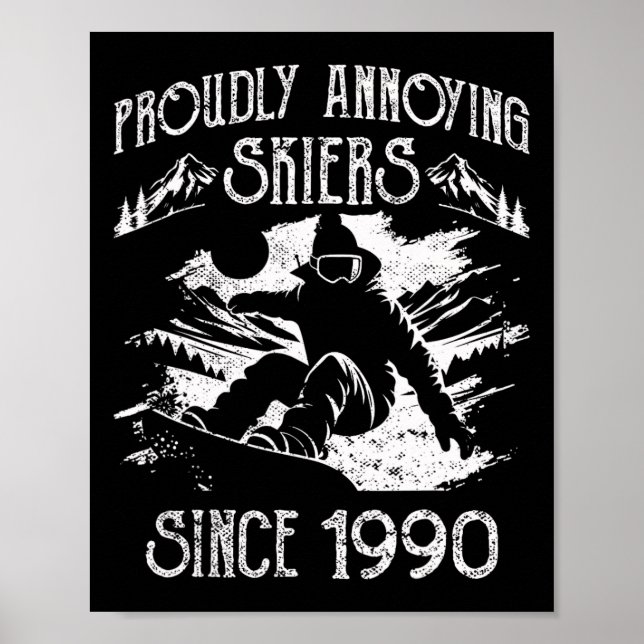 Poster Snowboard Snowboard Vintage Curioso Sk (Frente)