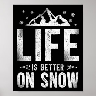 Poster Snowboard Snowboard Vintage Mountain Ski Esqui