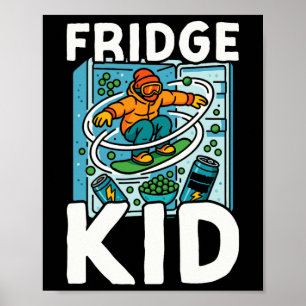 Poster Snowboard Snowboard Vintage Retro Fridge Kid