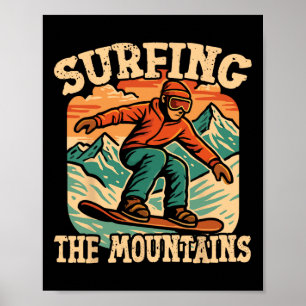 Poster Snowboard Snowboard Vintage Retro Surfing M