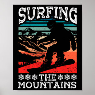 Poster Snowboard Snowboard Vintage Retro Surfing M