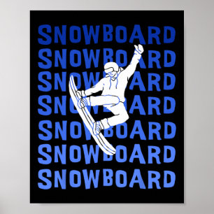 Poster Snowboard Snowboarder Shredder Crianças Esportes d
