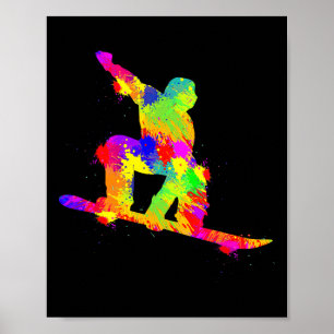Poster Snowboard Snowboarder Snowboard Garotos Homens 1