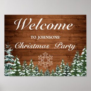 Poster Snowboard Snowflake Sinal de Boas-vindas Sinal de 