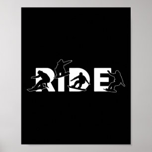Poster Snowboard Study Snowboard dá presentes a homens Mu