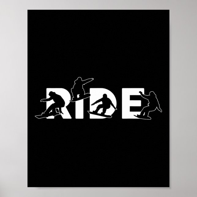 Poster Snowboard Study Snowboard dá presentes a homens Mu (Frente)
