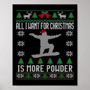Poster Snowboard Ugly Christmas Snowboard Gift Snowboa