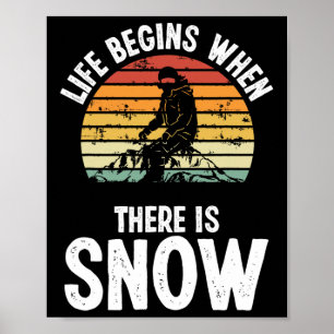 Poster Snowboard Vintage Snow Ski Slope Retro Snowboar
