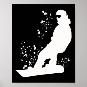Poster Snowboarder Colorful Snowboard 11