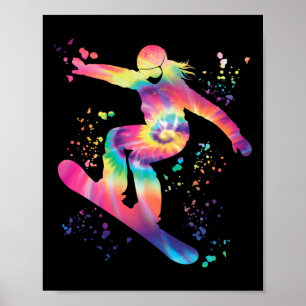 Poster Snowboarder Colorida Snowboard Snowboard