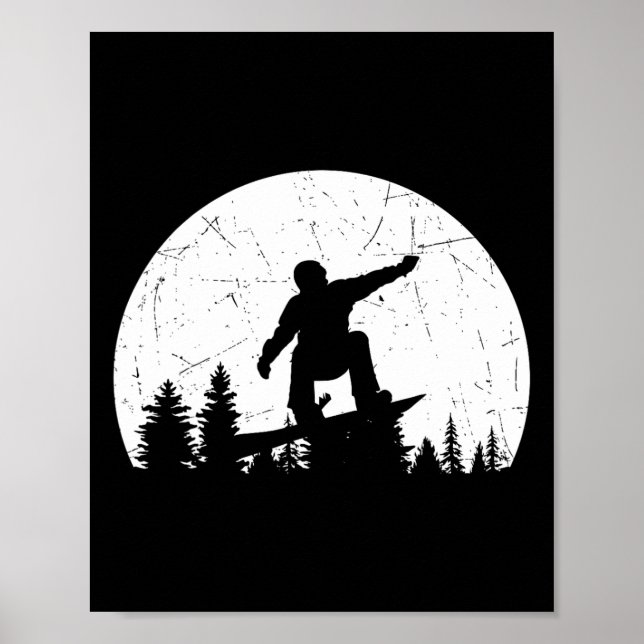 Poster Snowboarder Estilo Livre Snowboard Extr (Frente)